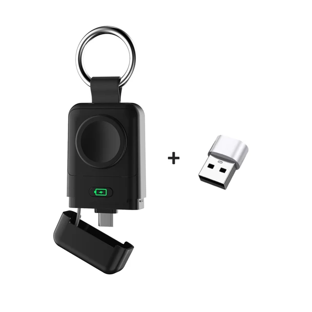 Tragbar Magnéitesch Kabellos Ladegerät Powerbank Dockingstativ Type-C USB Interface Fir iWatch 7 SE 6 5 4 3 2 1_voghion.com