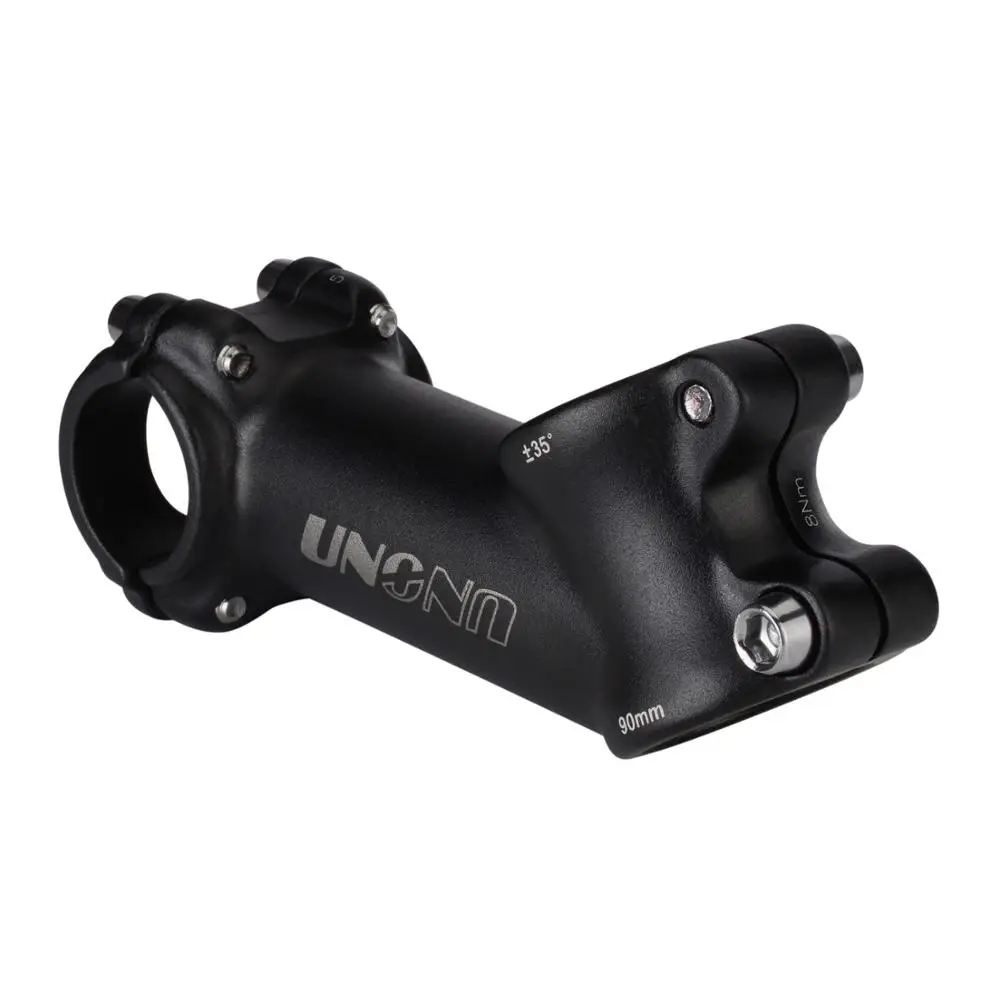 UNO Bike Stem Riser Aluminum Alloy Bicycle Handlebar Stems Black MTB Stem 35 Degree For 25.4/31.8mm Bar MTB Power Bike Parts