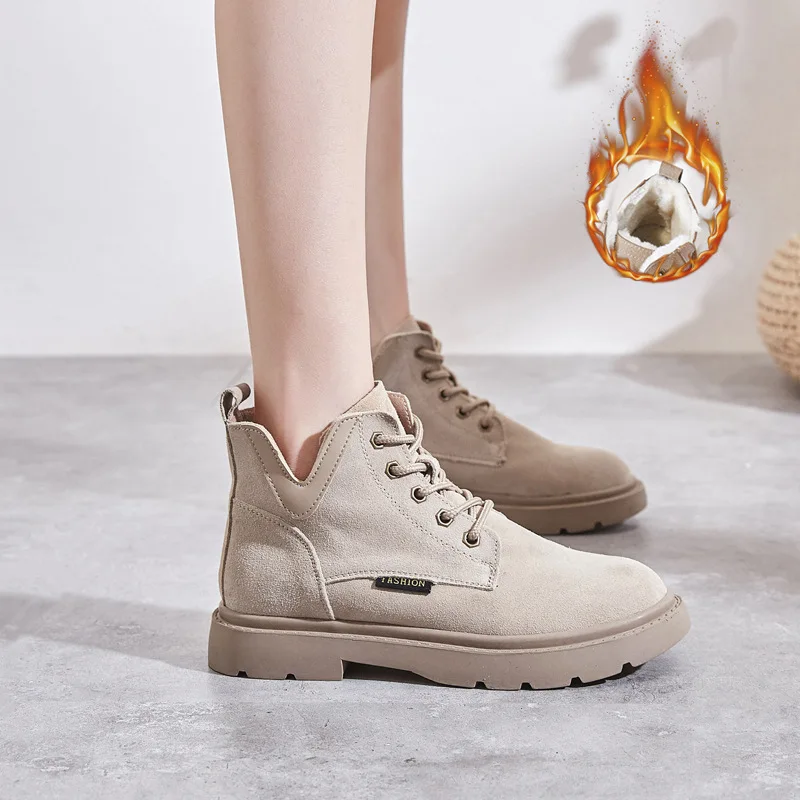 

Low Heels booties Winter Shoes Women Leather Booties Lady Boots Round Toe Lace Up Luxury Designer Bootee Woman 2019 Ladies