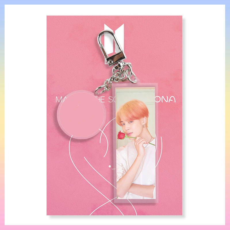 Kpop Bangtan мальчики милый акриловый брелок любовь себя карта душа pciture выглядит кулон брелок для детский веер - Цвет: 11