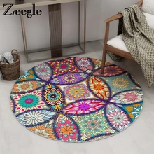 Zeegle чернильные детские ковры для спальни, Противоскользящие коврики для компьютерного стула, круглые ковры для гостиной, Детский ковер