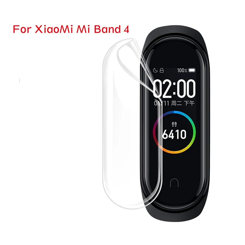 Защитная пленка для смарт браслета XiaoMi Mi Band 4 NFC Гидрогелевая экрана Band4 5 не