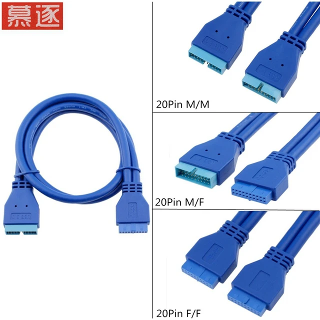 USB 3,0 Motherboard 20 Pin Header Extension Adapter Kabel, USB Doppel  Stecker Weiblich zu Weiblich