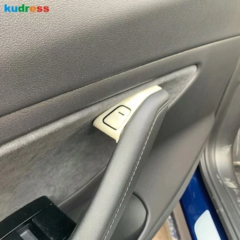 

For Tesla Model 3 2018 2019 Carbon Fiber Style Inner Door Lock Button Switch Frame Cover Trim Styling Accessories 8pcs