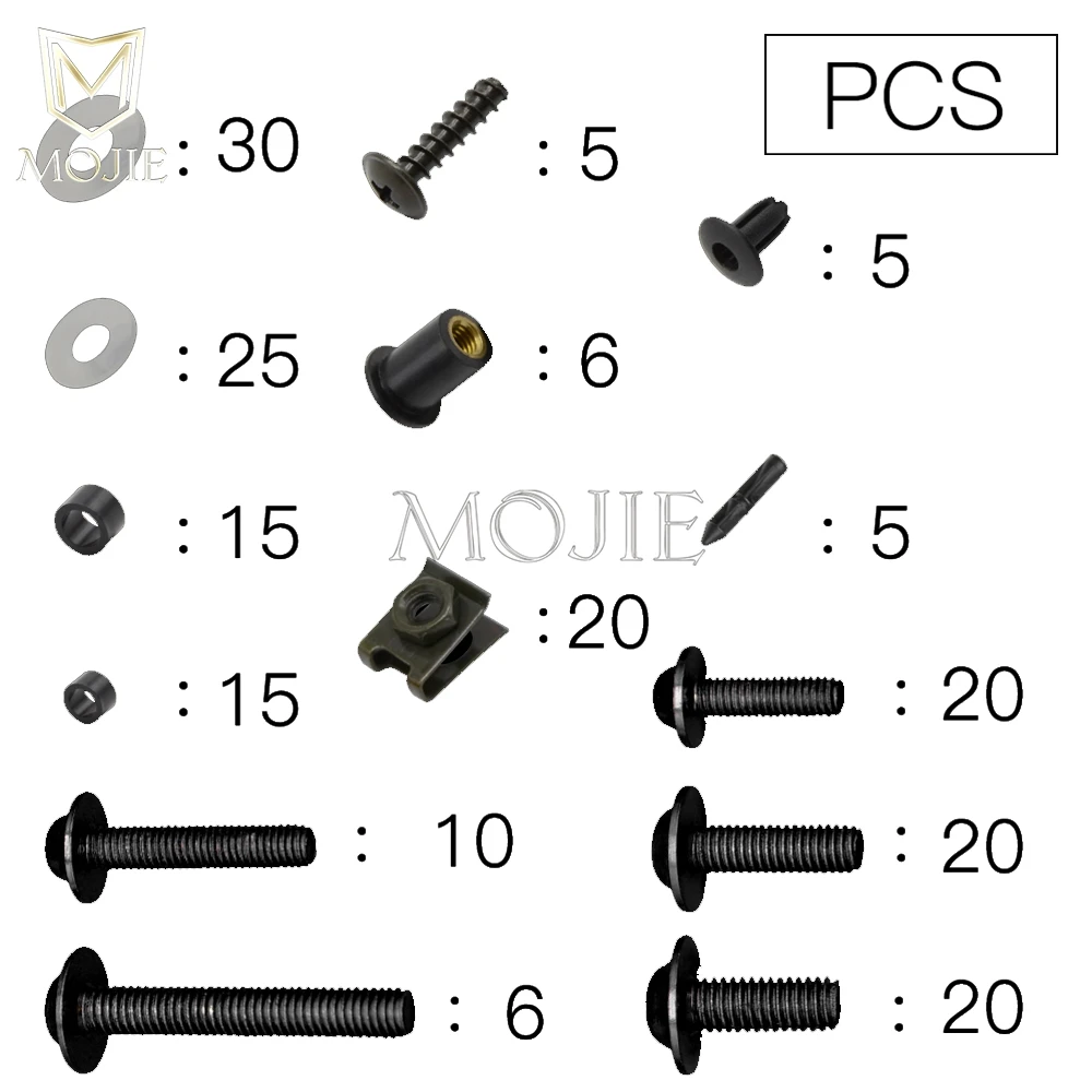 Для Kawasaki Z250/SL GPZ400R/S ГПЗ ZX 550 KL 250 650 KLF 110 185 220 300 400 250 650 Универсальный Обтекатели кузова мотоцикла болт