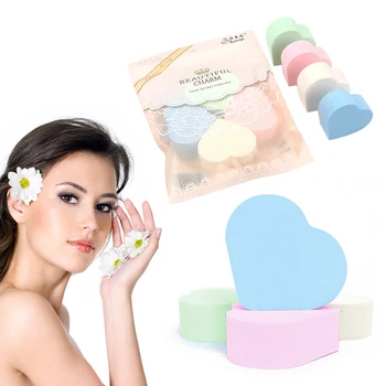 

4pcs Foundation Sponge Heart-shaped Sponge Makeup Smooth Cosmetic Puff Professional Makeup Puffs Portable Face Cosmetics