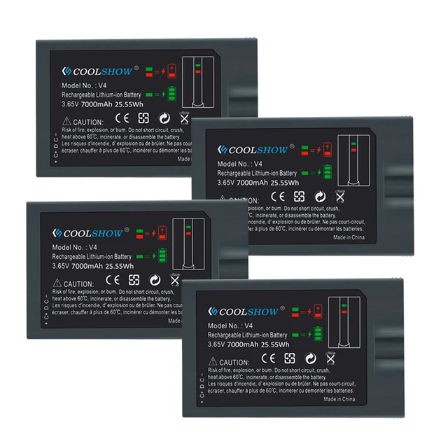 Batteries 7000mah for Ring Video Doorbell 2,Ring Stick Up Cam Solar Replace V4,Video Doorbell 3 Plus Lithium-Ion Battery 4 BATTERY