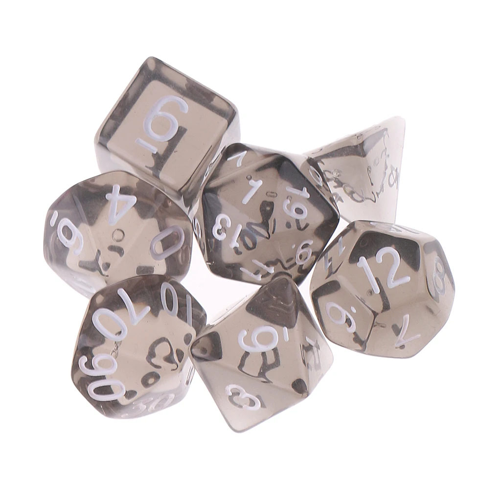 49X многогранные кубики 16 мм для Подземелья и Драконы D20 D12 D10 D8 D6 D4 игра