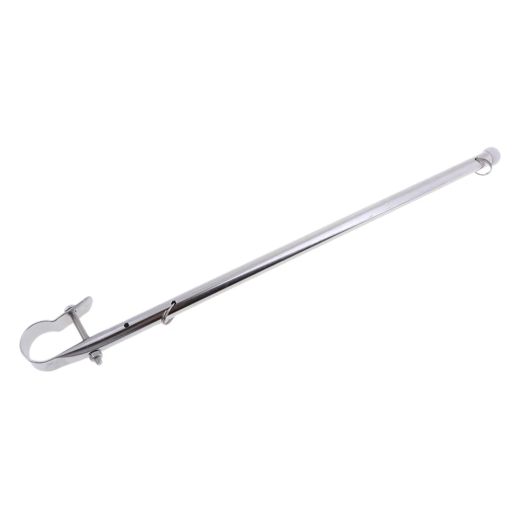 390mm Stainless Steel Rail Mount Flag Staff Pole - Boat Yacht Sailing Hardware