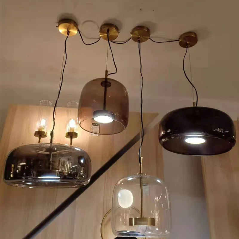 Скандинавский современный индивидуальный стеклянный подвесной светильник для отеля, дизайнерский простой подвесной светильник, бар, гостиная, спальня, модель комнаты, подвесной светильник