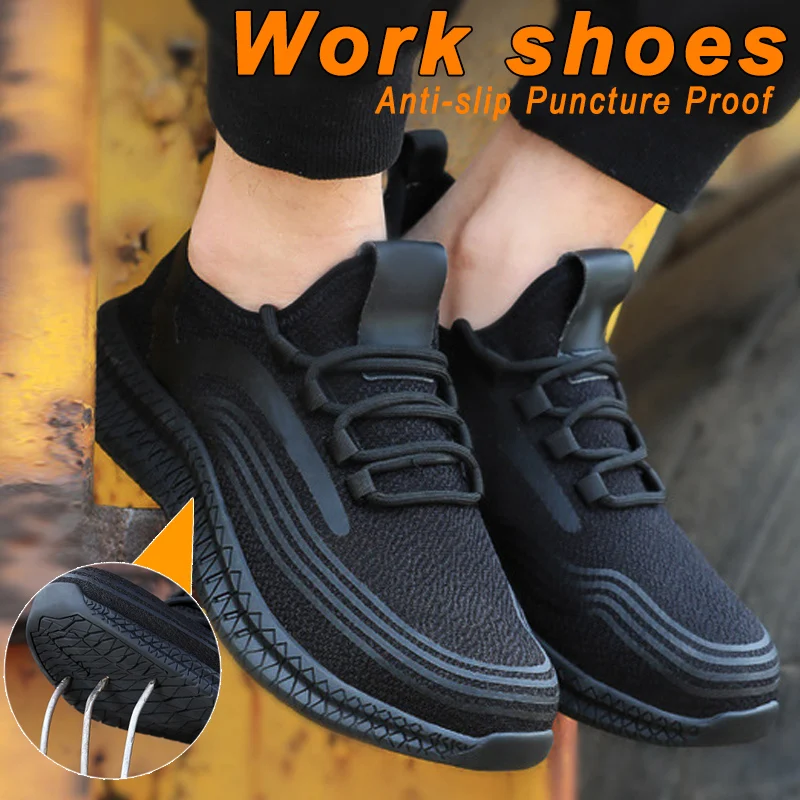

Heavy Duty Sneaker Safety Work Shoes Breathable Anti-slip Puncture Proof for Men O66