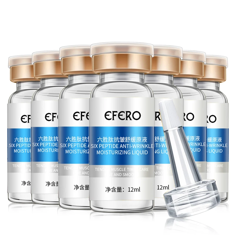 EFERO коллаген шесть пептидов омоложение против морщин Сыворотка для ухода за лицом Гиалуроновая кислота эссенция увлажняющий отбеливающий крем