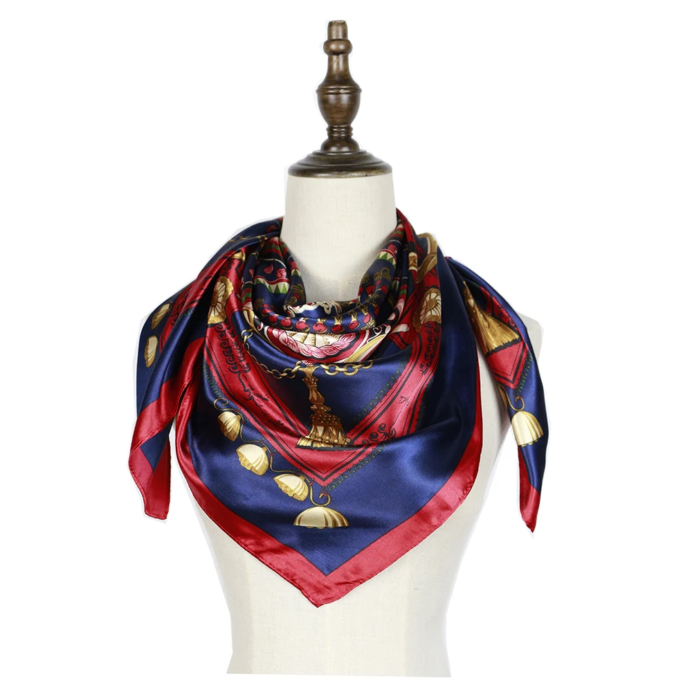 

шелковый платок Femme Mujer Polyester Satin Silk Women Hijab парео женские пляжные