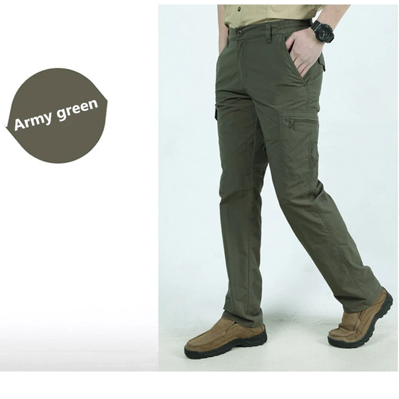 casual trousers for men 2022 Men's Cargo Pants Lightweight Tactical Breathable Casual Army Military Long Pants Waterproof Quick Dry Cargo Pant dockers pants for men