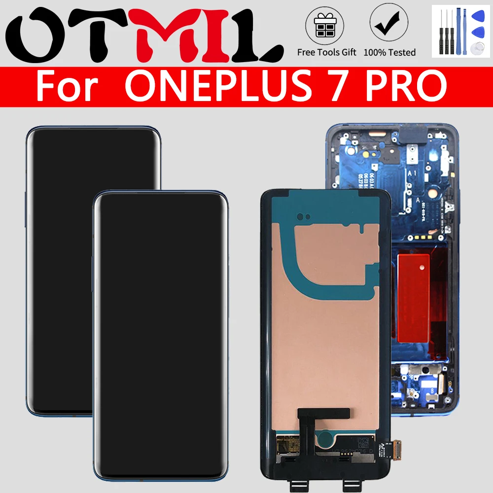 Оригинальный ЖК-дисплей OTMIL 6 67 &quotдля Oneplus 7 Pro сенсорный экран рамка дигитайзер в