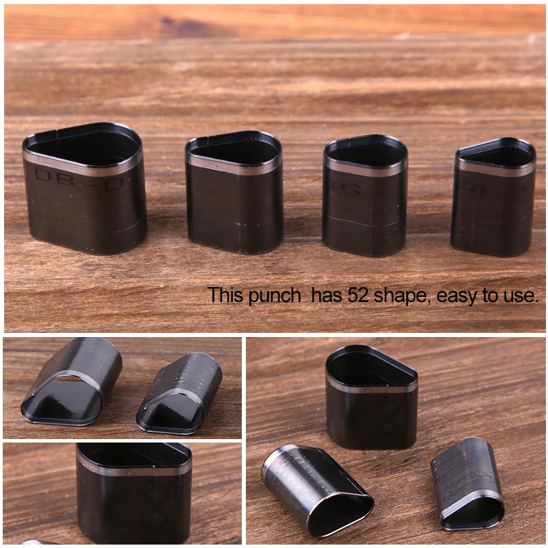 52Pcs Shaped Style Hole Hollow Punch Cutter Set for Leather Belt Phone Holster Leather Craft