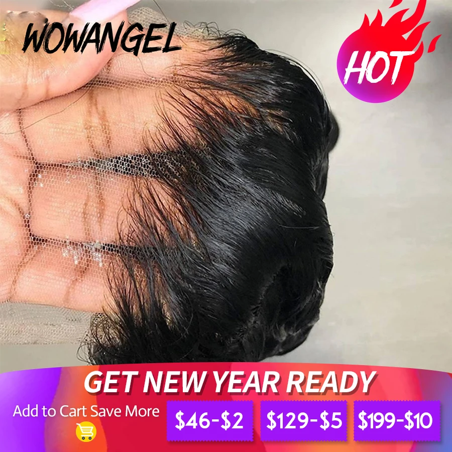 Cierre Frontal de encaje HD Invisible, 5x5, con pelo de bebé liso, Remy, cabello humano, piel de fusión, encaje transparente