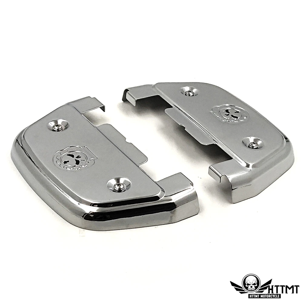 Aftermarket мотоцикл части шестерни череп пассажирская подножка покрытие для Harly Touring Softail Dyna черный
