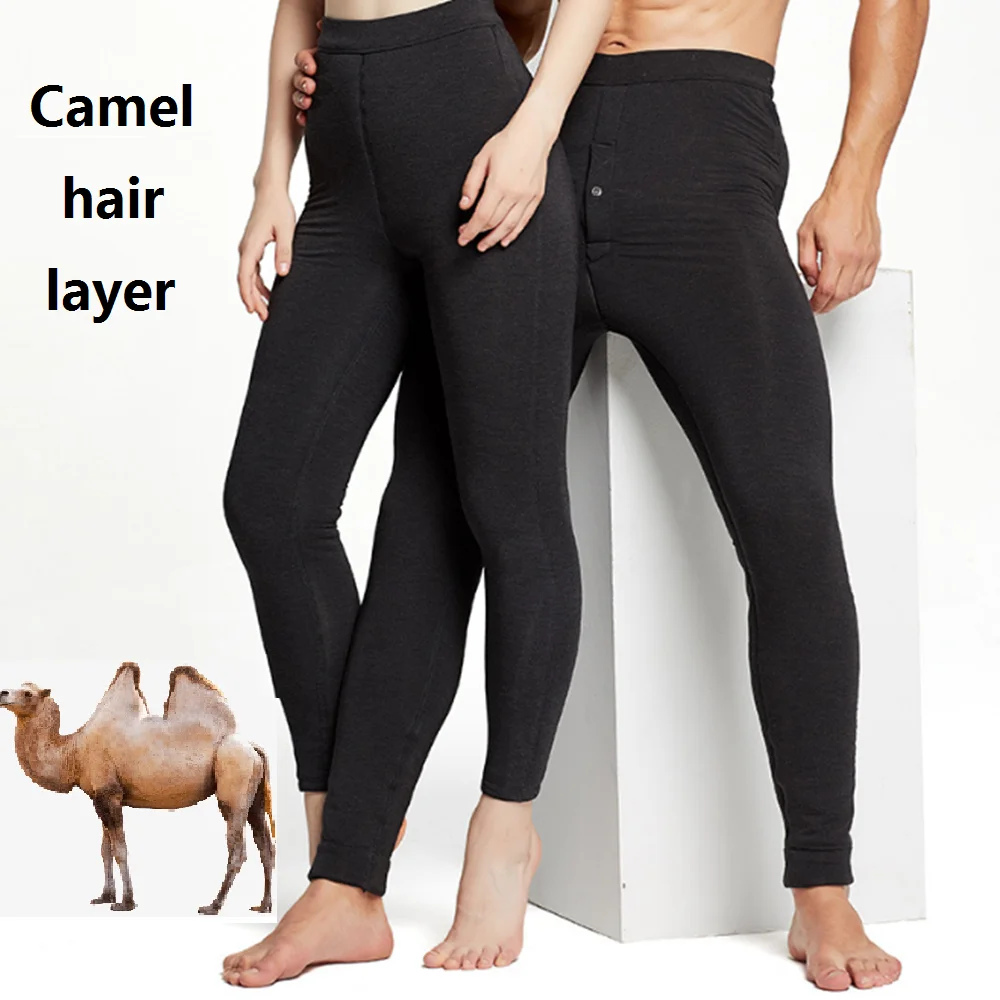 Caml capelli 3 strato spessore termica leggins uomo intimo lunghe mutande  pantaloni termici donna pantalon calzamaglia termico leggings spessa  leggings lungo johns caldo inverno| | - AliExpress