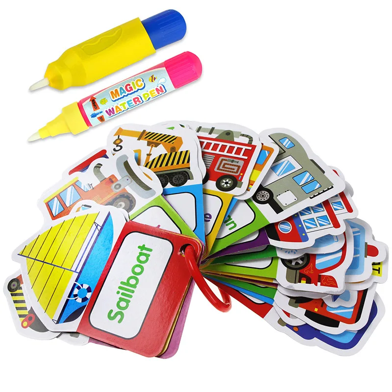 

Traffic Animal Magic Water Explicit Painting Card Water Color Cognitive Card Early Childhood Educational Hot Selling