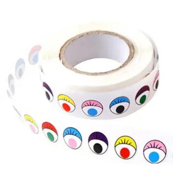 

Cartoon Sticker with Adhesive Black White Eyeballs Stickers Self-adhesive Children Handmade DIY Decorative Materials R7RB