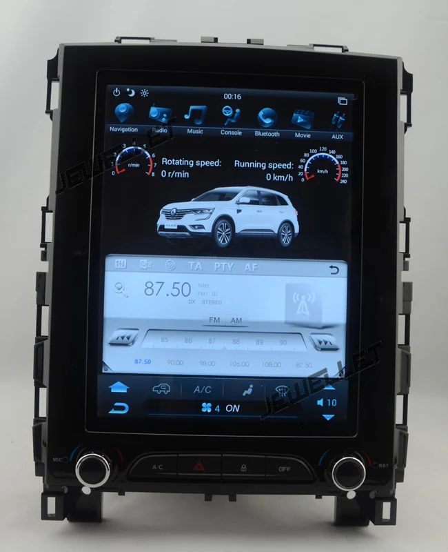 10," вертикальный экран android 6,0 четырехъядерный 32G Автомобильный gps Радио навигатор для Renault Koleos Megane