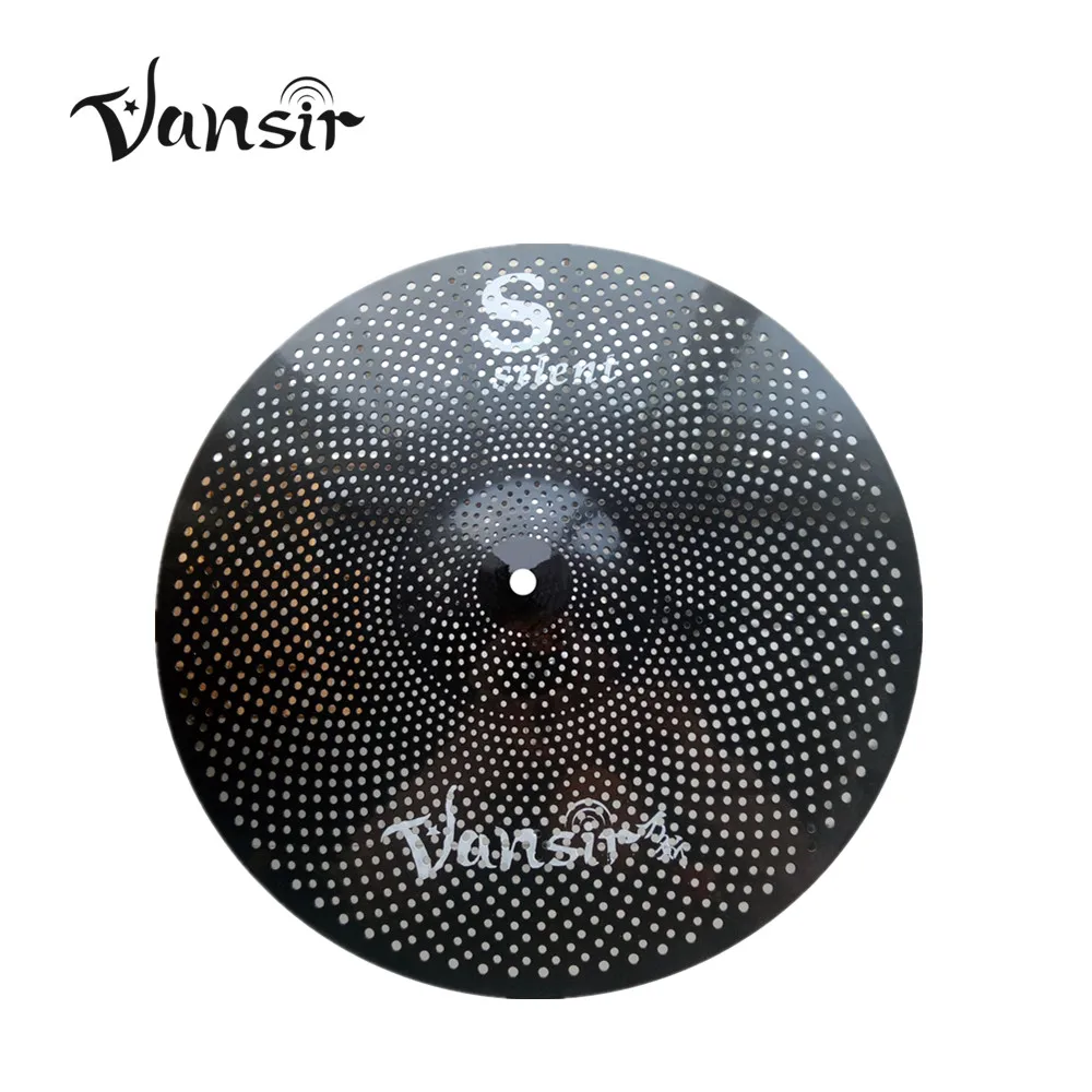 Vansir Black Color Low Volume Cymbal Set 14" 16" 18" 20" 5 Pcs Silent Cymbal Percussion Instrument