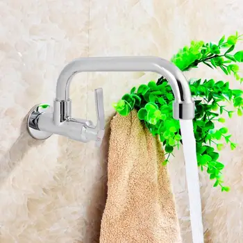 

360 degrees Rotation Kitchen Water Tap G1/2in Wall Mounted Single Cold Water Tap Sink Water Faucet for Home Kitchen Use