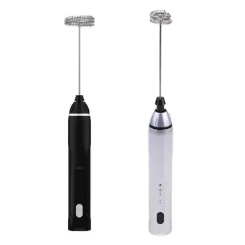 

USB Rechargeable Milk Frother Mixer 2 Whisk Handheld 3-Speed Milk Foamer For Cappuccino,Egg beater Mini Blender Built in