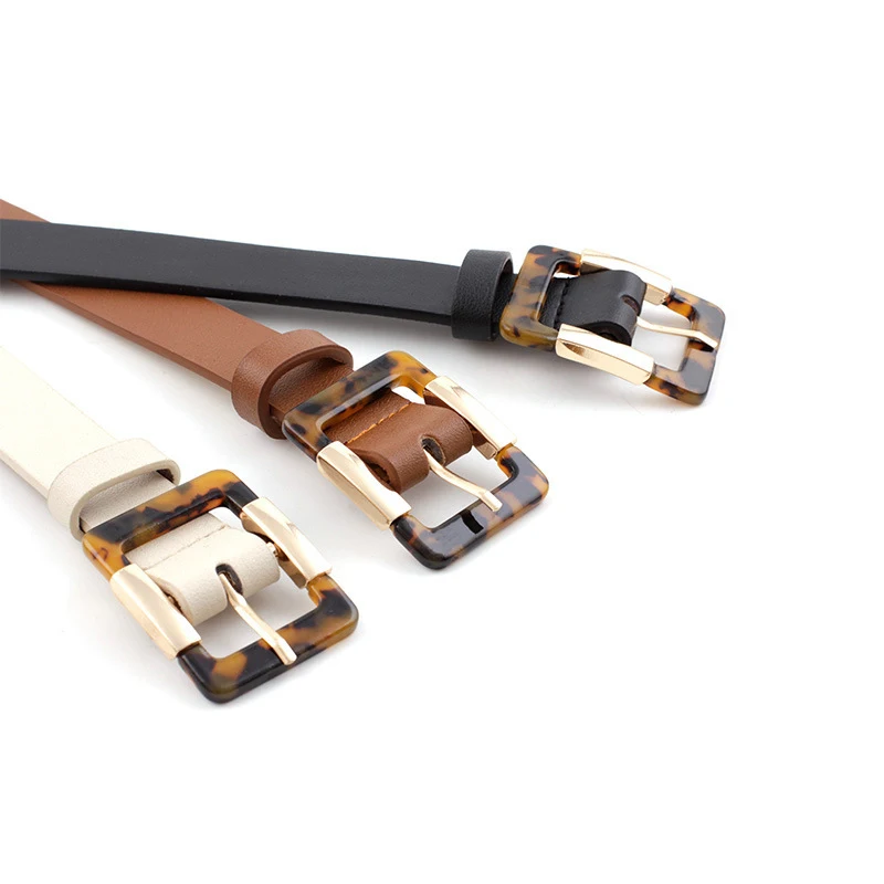 Женский модный ремень из искусственной кожи в стиле ретро с квадратной