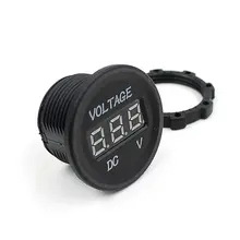 Светодиодный индикатор для автомобиля и мотоцикла, цифровой измеритель напряжения, Вольтметр постоянного тока 12 В