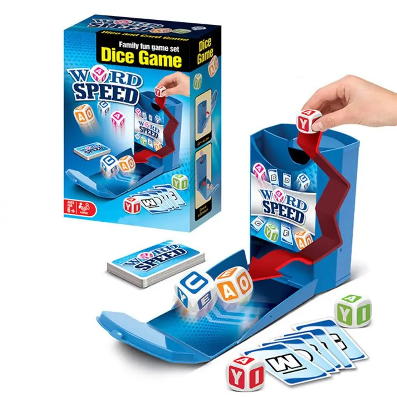 

Letter Dice Card Game Children Puzzle Parent-child Interactive Desktop Toys