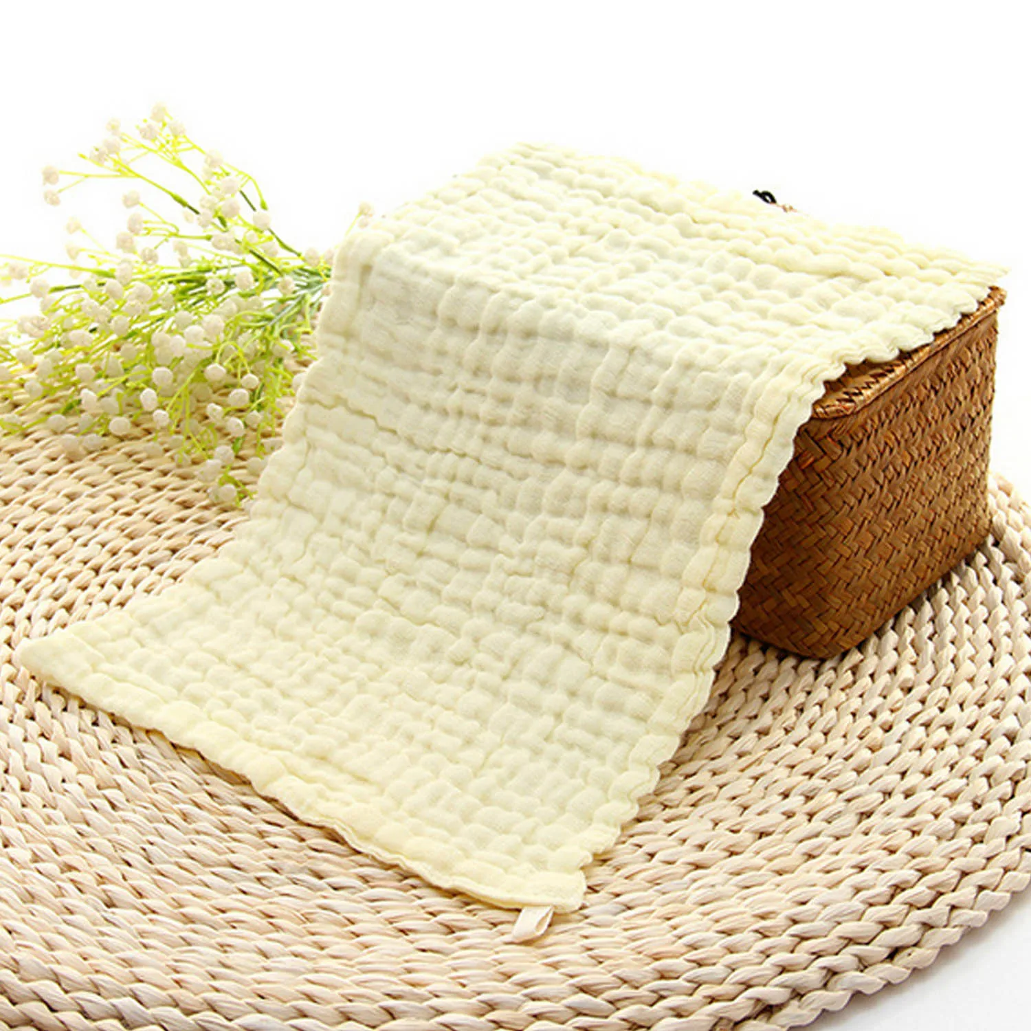 Absorvente de Água Algodão Macio Crianças Bebê Recém-nascido Musselina Arroto Panos Rosto Suor Limpar Pano 30x50cm 5 Pçs 6 5 pçs algodão macio absorvente de água