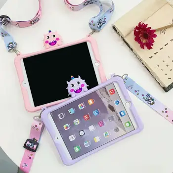 

Silicon PC stand case For Huawei Matepad 10.4 Mediapad T5 M5 Lite 8 10 M6 8.4 10.8 inch cartoon Cute kids cover Funda with strap