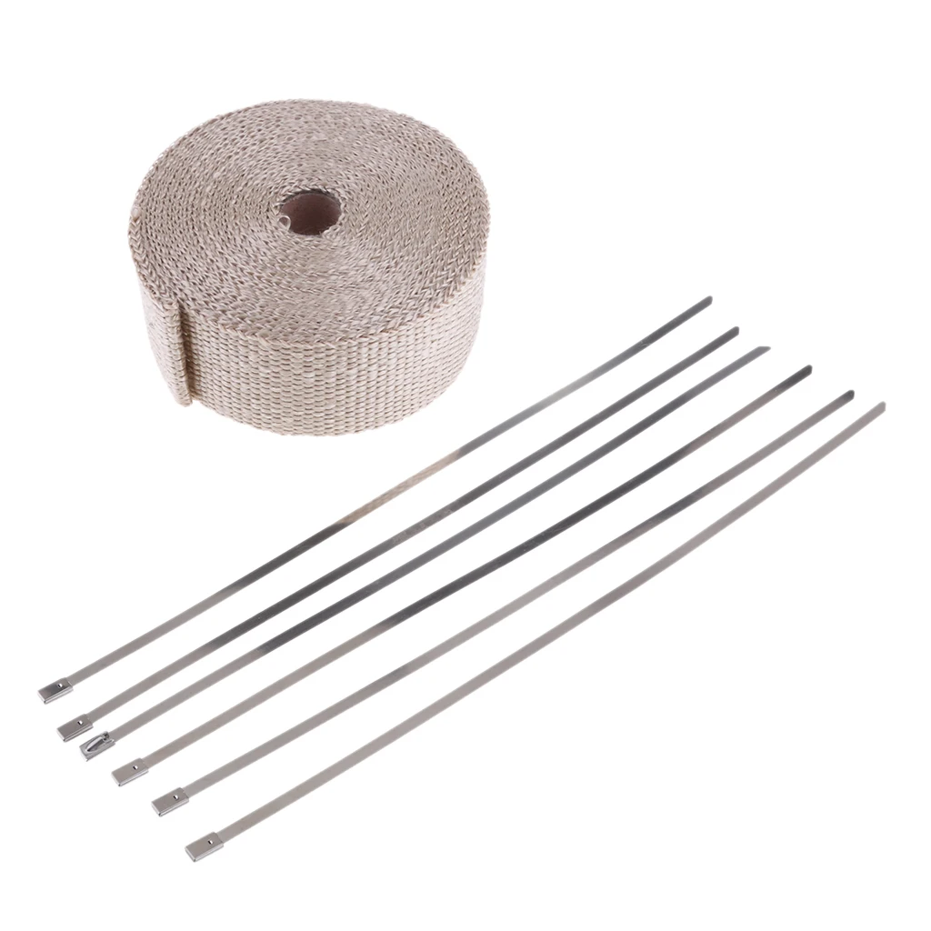Car Motorcycle Exhaust Pipe Insulation Thermal Wrap 10m*5cm*2mm | Автомобили и мотоциклы