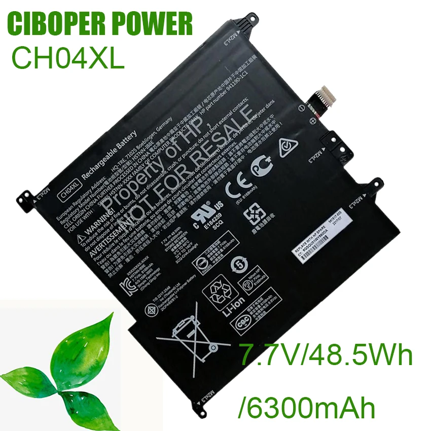 

CP Genuine Laptop Battery CHO4XL/CH04XL 7.7V/48.5Wh /6300mAh For Chromebook X2 12-F 941190-1C1,941617-855 Series Notebook