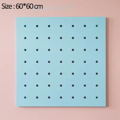 60X60 shelf Скандинавская многофункциональная синяя деревянная пластина с отверстием, настенная полка, креативная Бытовая стойка для хранения, Настенный декор, аксессуары для украшения дома - Цвет: 60X60 shelf