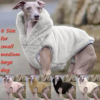 

8 Size Winter Warm Medium Big Dog Coat Jacket for Large Dogs Polyester Pet Clothes Labrador Pitbull Pullovers Clothing Hoodies