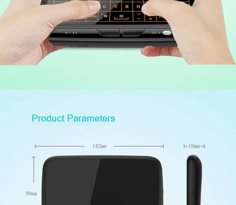 SeenDa Mini 2,4G Беспроводная клавиатура с подсветкой Сенсорная панель Air mouse ИК пульт дистанционного управления для коробки Smart tv Android iOS Windows