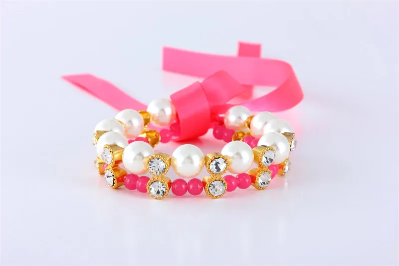 Fashion Pet Collar Puppy Dog Cat Pearl Necklace With Shiny Rhinestone Dogs Cats Collar Chihuahua Bulldog Pet Accessories
