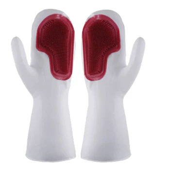 

Dishwashing Waterproof Silicone Anti-Scald Gloves, Ladies Kitchen Cleaning Brushes, Washing Clothes, Durable