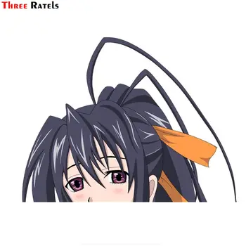 

Three Ratels FC432 Akeno Peeker cartoon 3D Stickers for car sexy anime girls nude decal