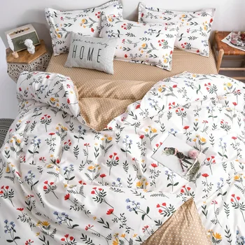 

Thick Sanding Three-piece Set Four-piece Set Simple Cotton Bed Sheet Quilt Cover Hipster Bedding Article Manufacturers Wholesale