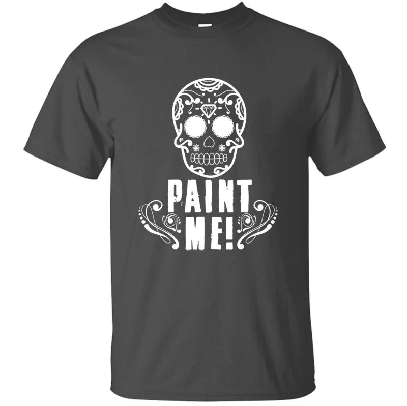 Новейшее здание Calavera Раскрасьте меня! Футболка мужская Тонкая круглый воротник Мужская футболка Летняя хип-хоп топы фитнес