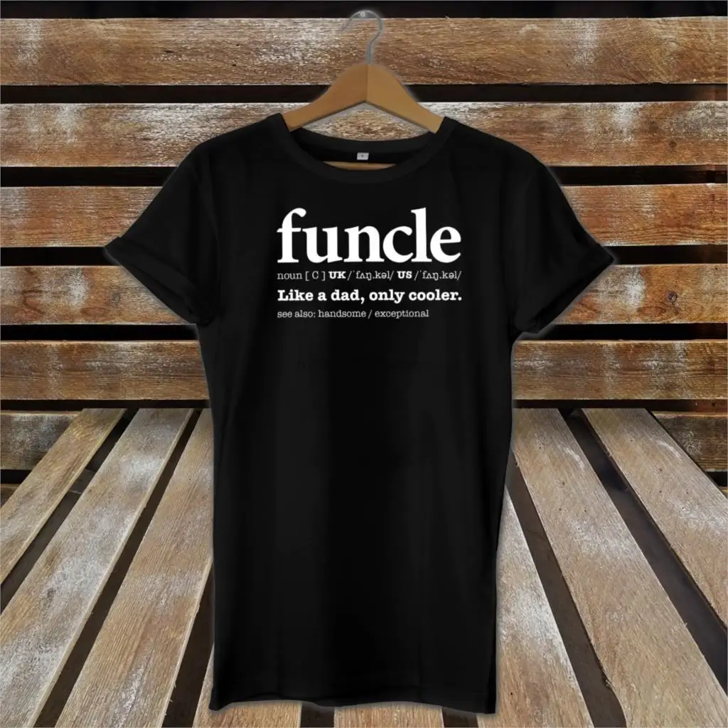 Funcle Like A Dad Only Cooler Новинка милая футболка для отца Топ Для дяди Удобная