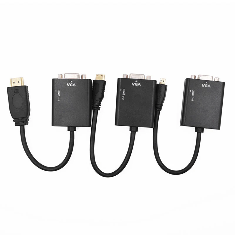 Коммутатор Hdmi на Vga+ 3,5 мм с аудио компьютером на ТВ конвертер