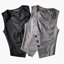 Мужской жилет, стиль, английский стиль, мужская косая планка на каждый день, однотонный жилет с глубоким v-образным вырезом, 6101