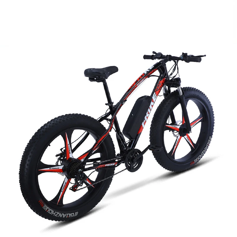 26 inch 4.0 fat tire electric bicycle mountain 48V1000W power lithium 18AH snowmobile integrated wheel variable speed beach bike