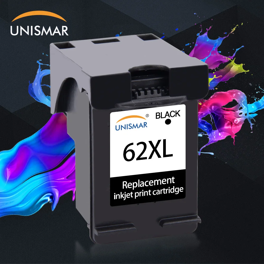 Unismar 62XL многоразовый картридж совместимый для HP 62 XL Envy 5540 5640 7640 5646 5541 5740 5742 200 250