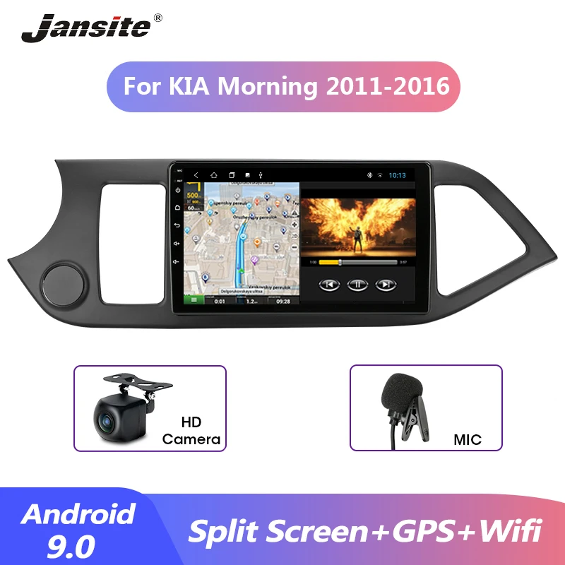 

Jansite Car Radio 2 din Android Players For KIA RIO Picanto Morning 2011-2016 Split Screen Navigation GPS Multimidia Video Radio